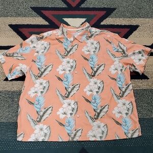 Tommy Bahama Orange Floral Men's Shirt